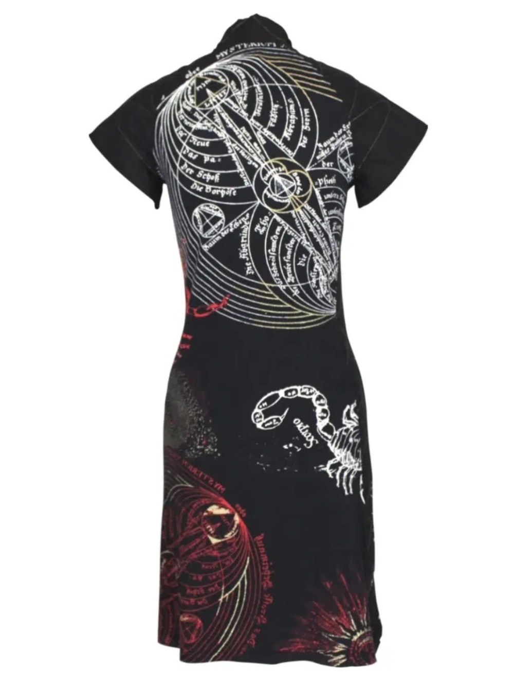 Roberto Cavalli Vintage Astrology Scorpion Print Mini Dress - Picture 2 of 2
